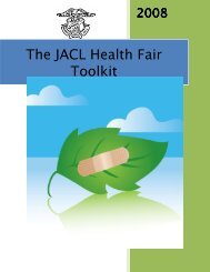 The JACL Health Fair Toolkit - Japanese American Citizens League