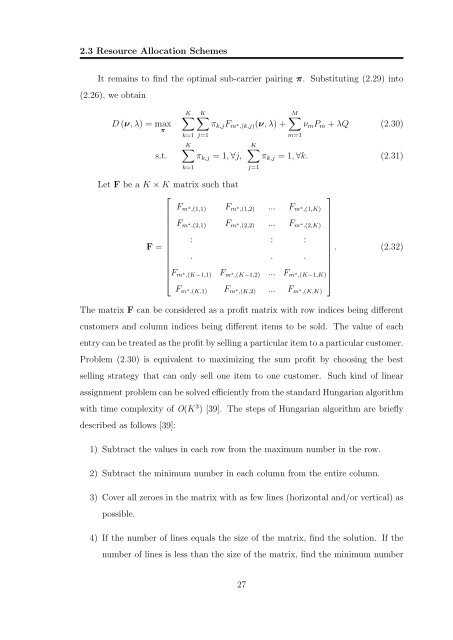 Resource Allocation in OFDM Based Wireless Relay Networks ...