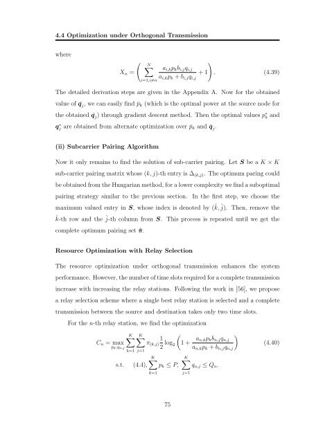 Resource Allocation in OFDM Based Wireless Relay Networks ...