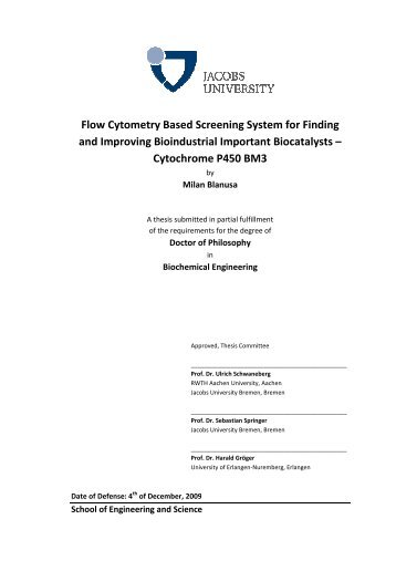 Flow Cytometry Based Sc and Improving ... - Jacobs University