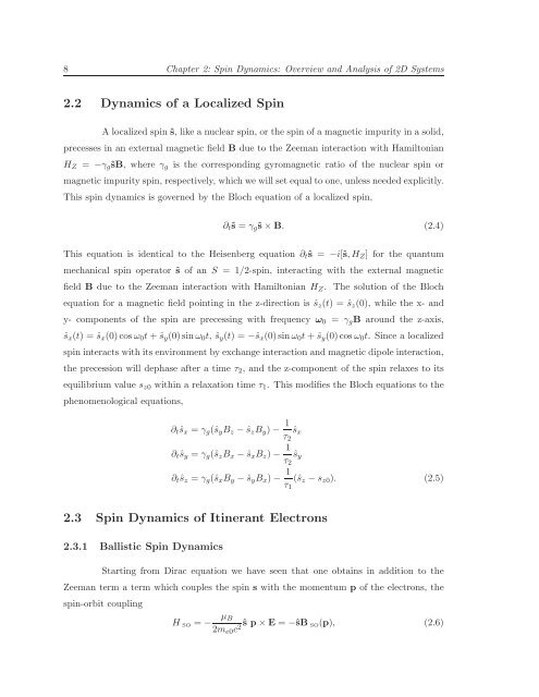 Itinerant Spin Dynamics in Structures of ... - Jacobs University