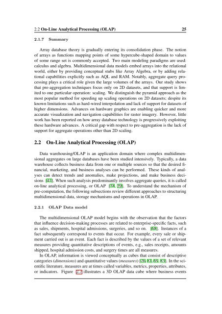 Applying OLAP Pre-Aggregation Techniques to ... - Jacobs University