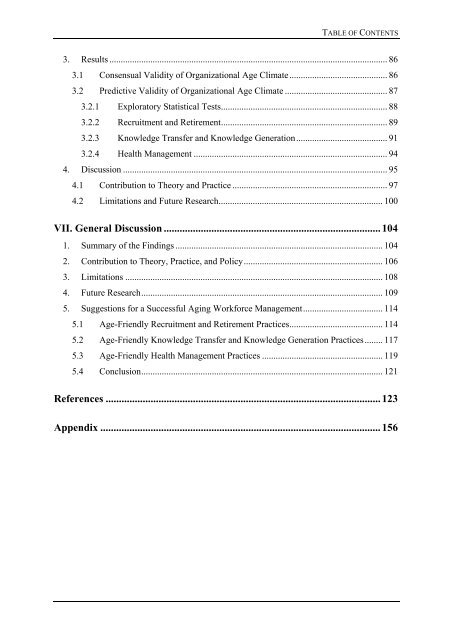 Age Climate in Organizations - Jacobs University