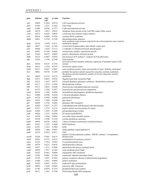 Coordinated regulation of gene expression by E ... - Jacobs University