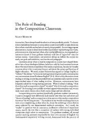 The Role of Reading in the Composition Classroom - JAC Online