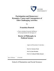 Participation and Democracy: Dynamics, Causes ... - Jacobs University