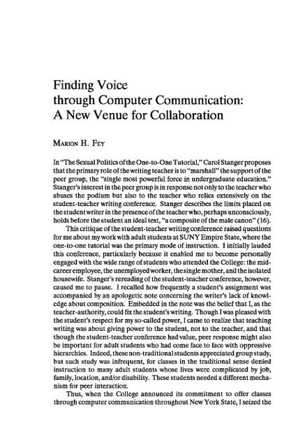 Finding Voice through Computer Communication: A ... - JAC Online