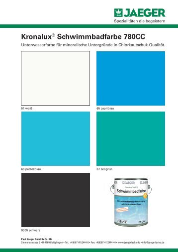 KronaluxÂ® Schwimmbadfarbe 780CC - Paul Jaeger GmbH & Co. KG