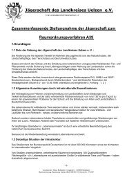 Stellungnahme der Jägerschaft des Landkreises Uelzen e.V. zum ...