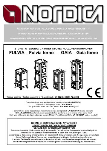 FULVIA â Fulvia forno â GAIA â Gaia forno