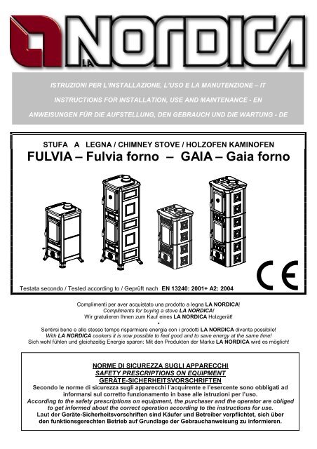FULVIA â€“ Fulvia forno â€“ GAIA â€“ Gaia forno
