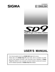 Sigma SD9 - Sensor Cleaning