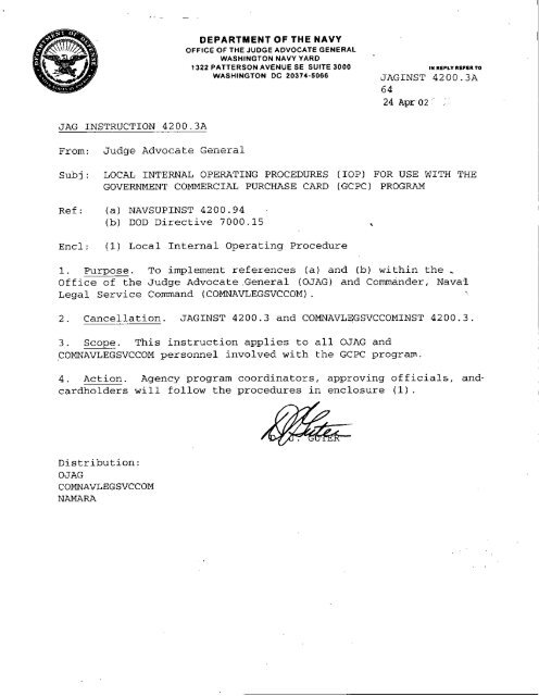 Iop For Use With The Government Commercial Purchase Card Gcpc
