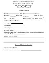 Criminal case, intake form