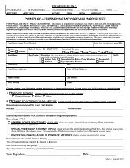 Power of Attorney Worksheet