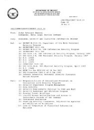 personnel security and classified information program - U.S. Navy ...