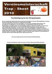 Bericht Vereinsmeisterschaft Wurfscheibe 2010 - Jagd ...