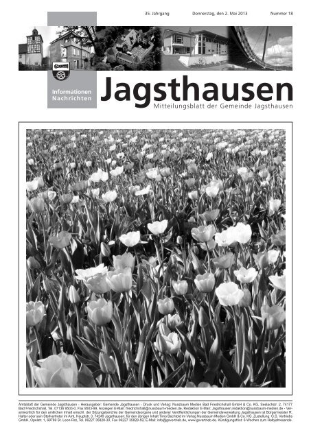 Donnerstag, den 2. Mai 2013 35. Jahrgang Nummer 18 - in der ...