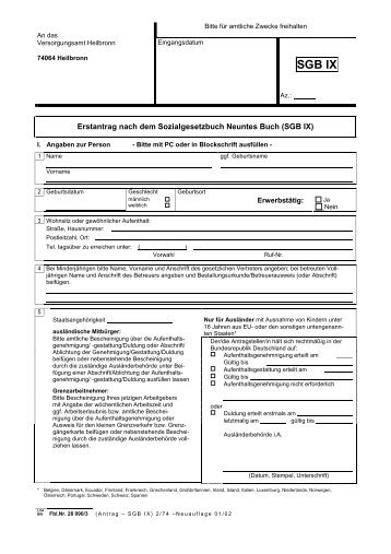 Antrag_Erstantrag Schwerbehindertenausweis