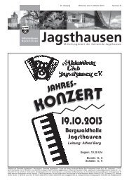 JAHRES- - in der Gemeinde Jagsthausen