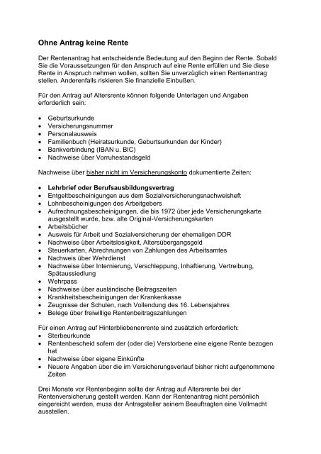 Rentenantrag Jagstzell