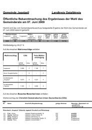 Ãffentliche Bekanntmachung der Gemeinde zur ... - Jagstzell