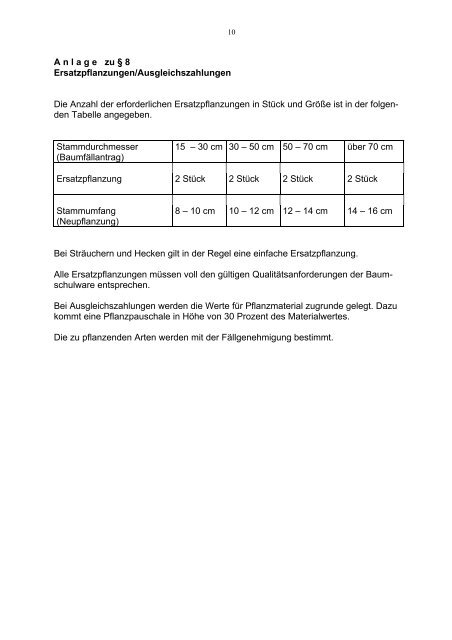 Stadt Thum S a t z u n g zum Schutz des GehÃ¶lzbestandes auf dem ...