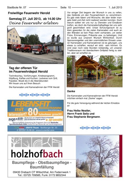 Ausgabe Juli - Jahnsbach im Erzgebirge