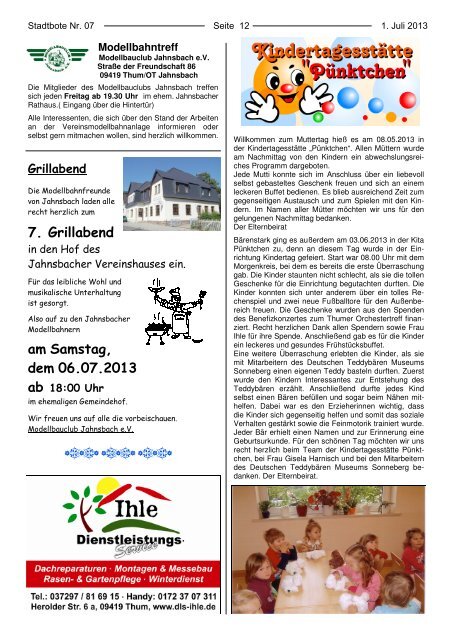 Ausgabe Juli - Jahnsbach im Erzgebirge