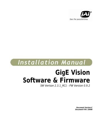 GigE Vision Software & Firmware Installation - JAI Pulnix