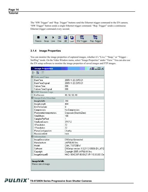 TS-9720EN Series Progressive Scan Shutter Cameras - JAI Pulnix