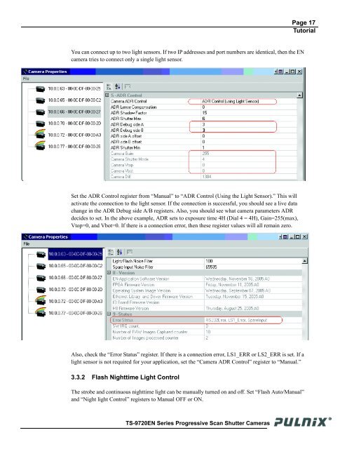 TS-9720EN Series Progressive Scan Shutter Cameras - JAI Pulnix