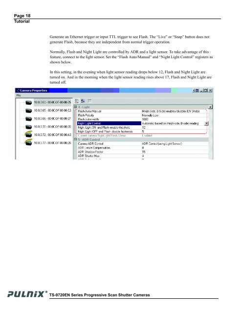 TS-9720EN Series Progressive Scan Shutter Cameras - JAI Pulnix