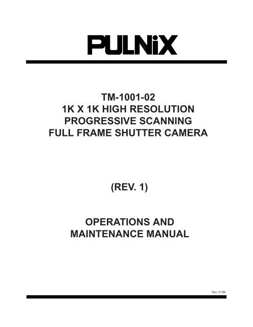 User manual (PDF) - JAI Pulnix