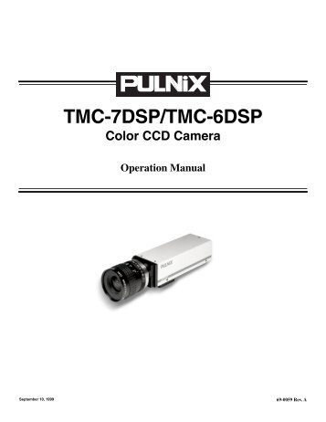 TMC-7DSP/TMC-6DSP Color CCD Camera ... - Site ftp Elvitec