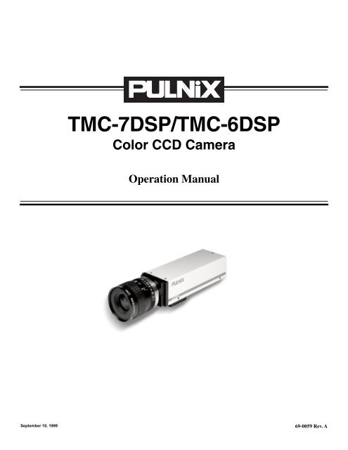 TMC-7DSP/TMC-6DSP Color CCD Camera ... - Site ftp Elvitec