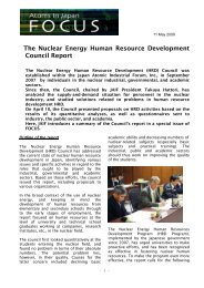 The Nuclear Energy Human Resource Development Council Report