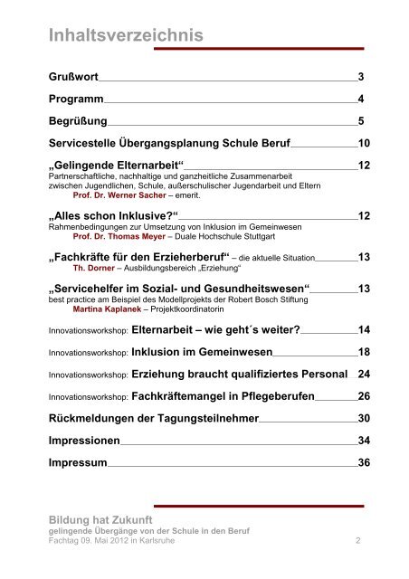 Bildung hat Zukunft - Jugendagenturen Karlsruhe