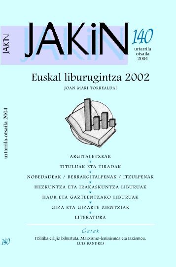 Euskal liburugintza 2002 - Jakin