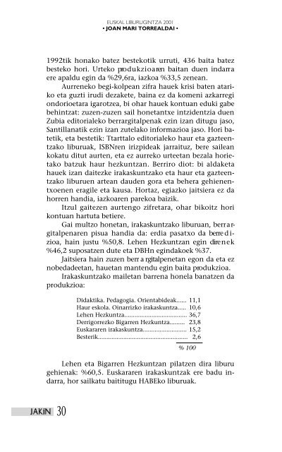 Euskal liburugintza 2001 - Jakin