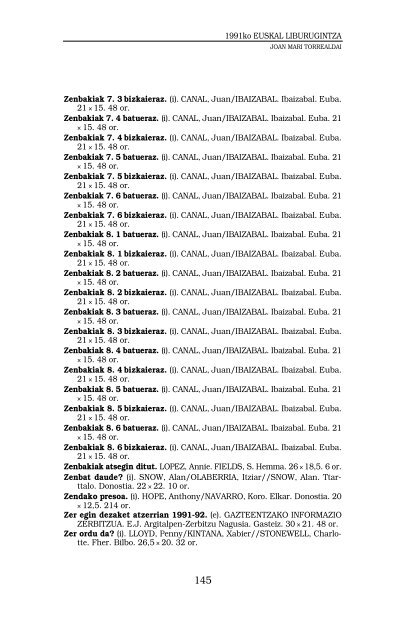 EUSKAL LIBURUGINTZA 1991 - Jakin