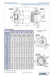 Planetengetriebe Reihe JPG-KB - Jakob GmbH & Co ...