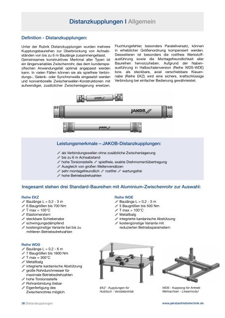 Distanzkupplungen I Allgemein - JAKOB Antriebstechnik