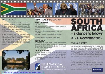 South Africa Seminar Net Brochure - Stolten's African Studies ...