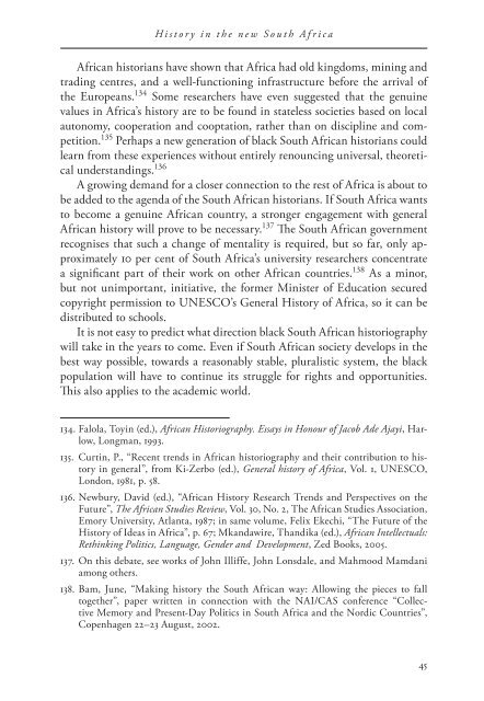 History Making and Present Day Politics - Stolten's African Studies ...