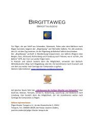 Birgittaweg (BirgittavÃ¤gen) - Jakobswege in Norddeutschland