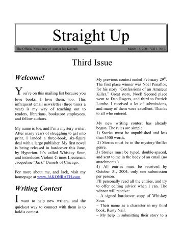 Straight Up - J.A. Konrath