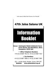 Information Booklet - Jalsa Salana