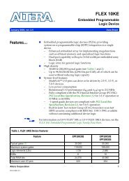 FLEX 10KE Embedded Programmable Logic Device Data Sheet