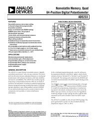 AD5233 Nonvolatile Memory, Quad 64-Position ... - Analog Devices